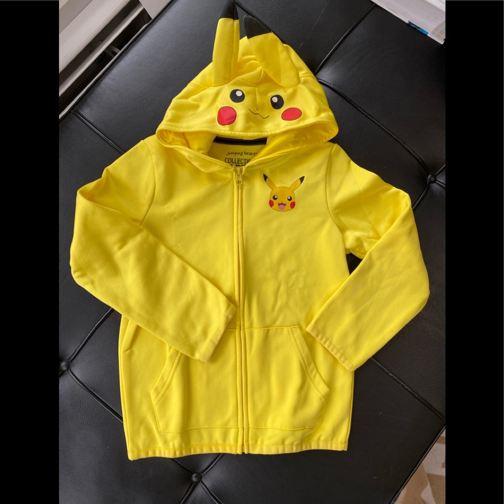 Pokémon pikachu zip up hooded character jacket in size 7